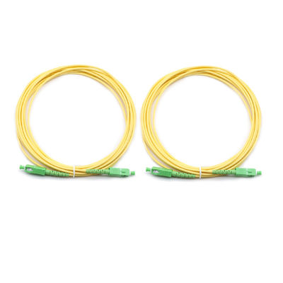 Sc / Apc To Sc / Apc G652D পিভিসি 3.0 মিমি এসএম ফাইবার অপটিক প্যাচ কর্ড