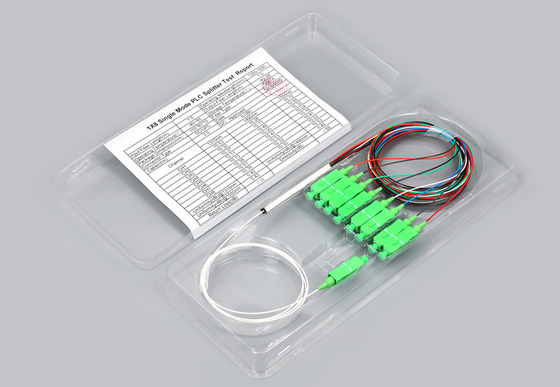 ইস্পাত টিউব টাইপ 1x8 PLC ফাইবার স্প্লিটার SC/APC সংযোগকারী ফাইবার অপটিক্যাল PLC স্প্লিটার